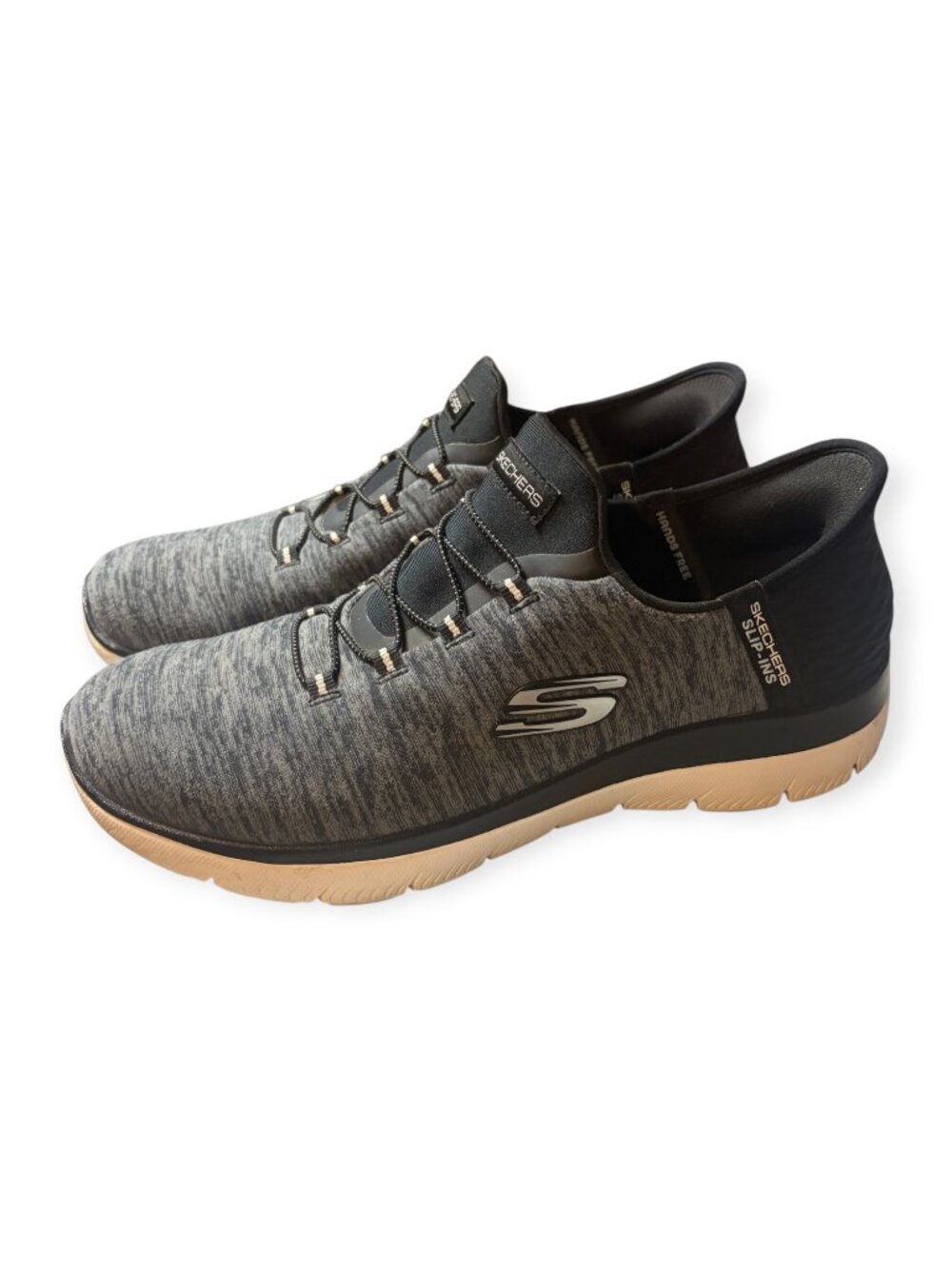 Skechers Women's Size 9.5 Slip Ins Summits Dazzling Haze Grey Black Comfort Shoe